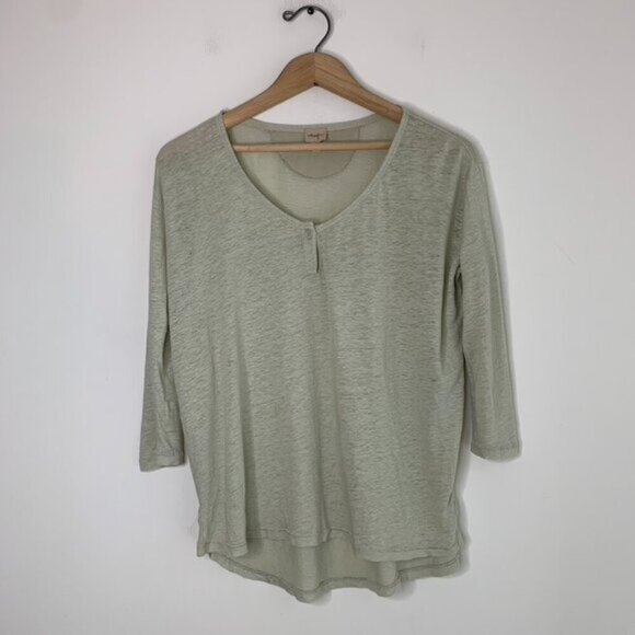 Aritzia Wilfred Top T-shirt Sage Green Burnout Heathered Casual Basic Size XS - Picture 4 of 14